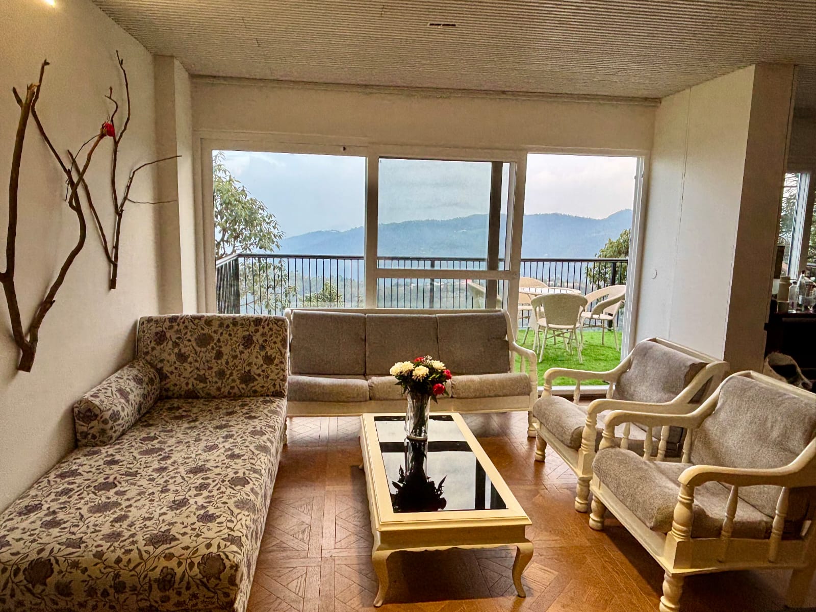 Living room with valley view